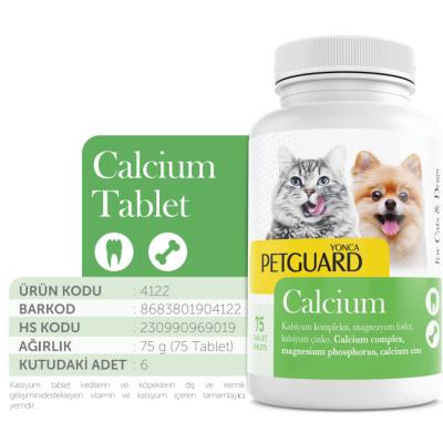 PETGUARD KEDİ KÖPEK CALCİUM 75 TABLET