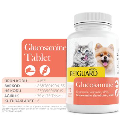 PETGUARD KEDİ KÖPEK GLICOSAMİNE 75 TABLET