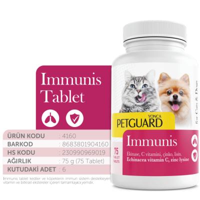 PETGUARD KEDİ KÖPEK IMMUNİS 75 TABLET